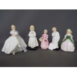 Royal Doulton - Five Royal Doulton figurines comprising HN1978 Bedtime, HN1985 Darling,