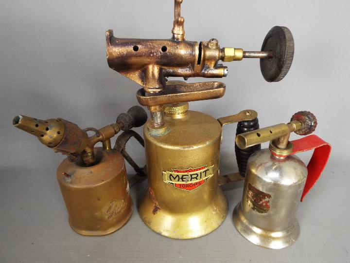 Five vintage blow lamps to include Merit, Otto Bernz, Turner Brass Works and similar. - Image 3 of 3