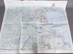 A First Gulf War Campaign Map entitled 'OP Granby Desert Sabre 1 (UK) Armd Div (Oct 90 - Mar 91),