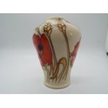 A Moorcroft vase in the Harvest Poppy design,