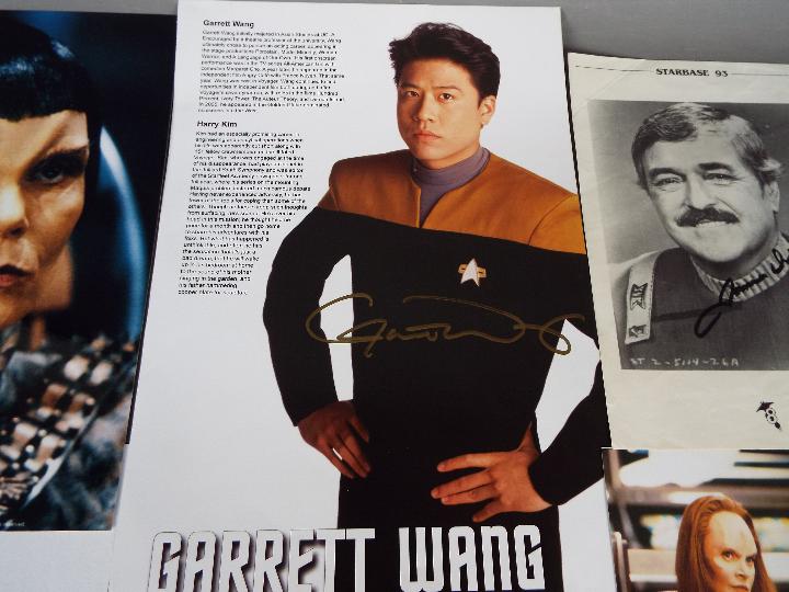 Star Trek - A collection of signed Star Trek photographs and magazine cuttings to include James - Image 4 of 5