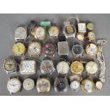 A collection of vintage wristwatch heads, lady's and gentleman's.