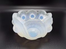 Lalique - A Lalique opalescent glass 'Gao' bowl, signed 'Lalique France' to the base,