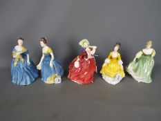 Royal Doulton - Five Royal Doulton lady figurines to include Autumn Breezes HN1934,