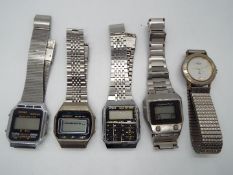 Four vintage digital watches to include Odyssey, Casio,