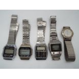 Four vintage digital watches to include Odyssey, Casio,