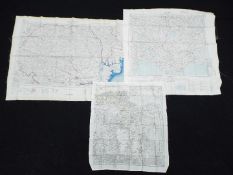 Escape Maps - Three escape maps comprising a cold war fabric map of Turkey 1951,