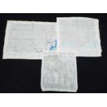 Escape Maps - Three escape maps comprising a cold war fabric map of Turkey 1951,