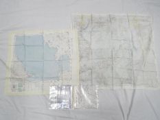 Three escape maps comprising 1953 War Office map of Russia, double sided,