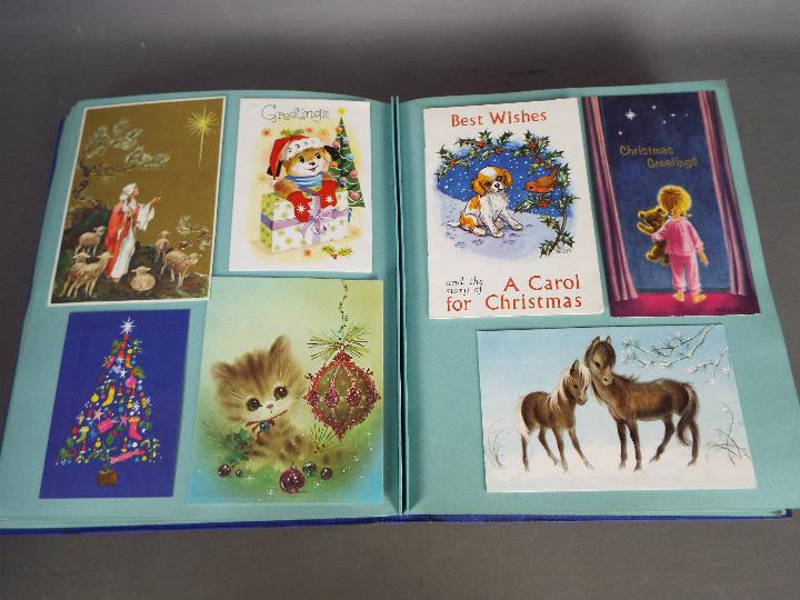 Four Christmas / Greeting Card Albums containing postcards, Christmas cards, birthday cards. - Image 5 of 6