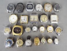 A quantity of vintage watch heads, lady's and gentleman's.