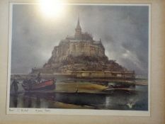 Maurice Legendre - A print after Maurice Legendre depicting Mont St Michel,