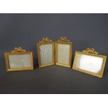 Three gilt photo frames Condition Report: Generally good condition, some gilt loss,