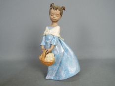 Lladro - A Lladro gres figurine entitled 'Farmyard Friend' # 2432,