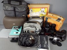 Photography - Lot to include an Olympus OM10 camera with additional lenses,