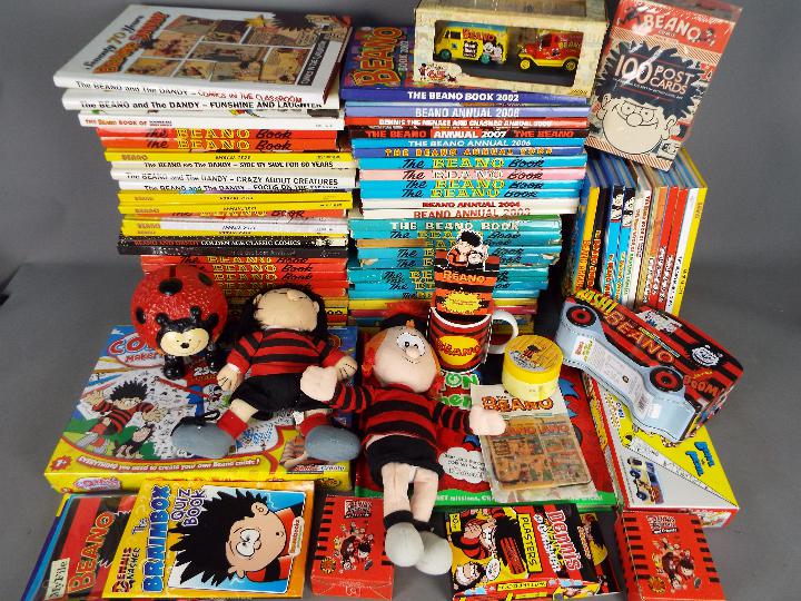 The Beano - A large collection of Beano related items to include annuals (1968 and later) soft toys,