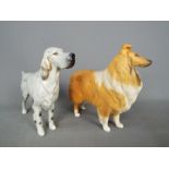 Two Beswick dogs comprising a Collie and an English Setter,