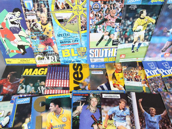 Football programmes - a collection of 46 all different League and Cup programmes from the 1990s - Image 2 of 5