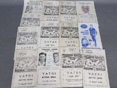 Tranmere Rovers Football Programmes. Home reserve and Friendly issues 1950s / 1960s.