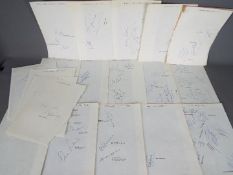 A large collection of sporting autographs, predominantly football related,