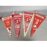 Liverpool FC Football Pennants. Pennants collected in the 1960s / 1970s.