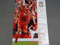 Liverpool FC multi-signed Football Calendar.