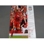 Liverpool FC multi-signed Football Calendar.