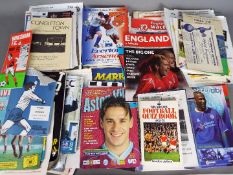 A box of football matchday programmes, from the 1950's to modern, including Everton, Liverpool,