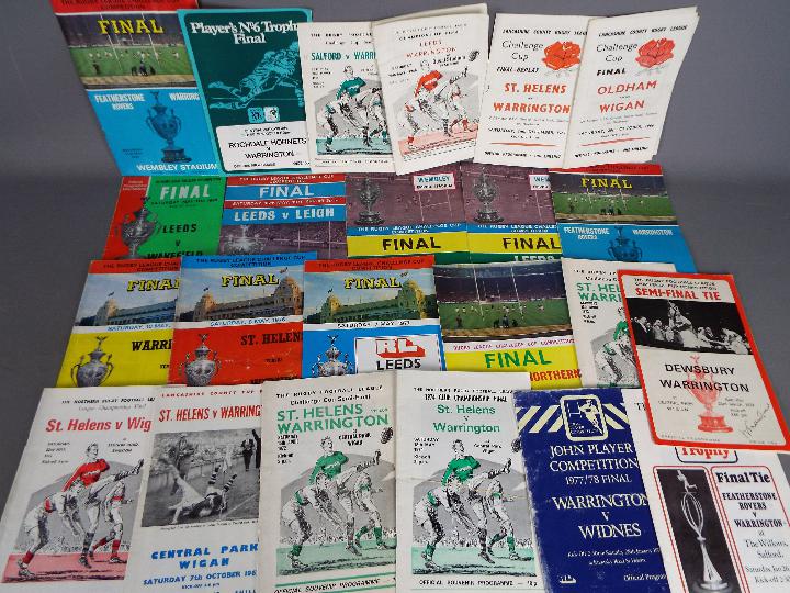 Big Match Rugby League Programmes. 1960s / 1970s mainly involving Warrington.