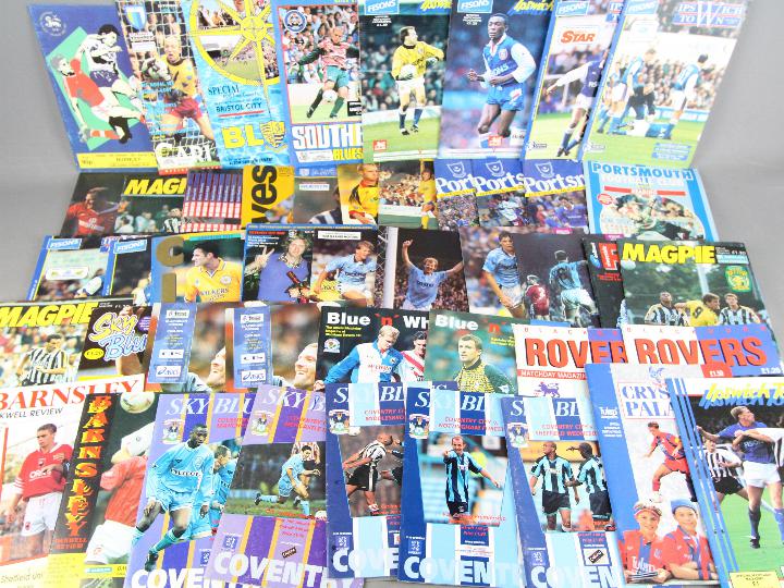 Football programmes - a collection of 46 all different League and Cup programmes from the 1990s