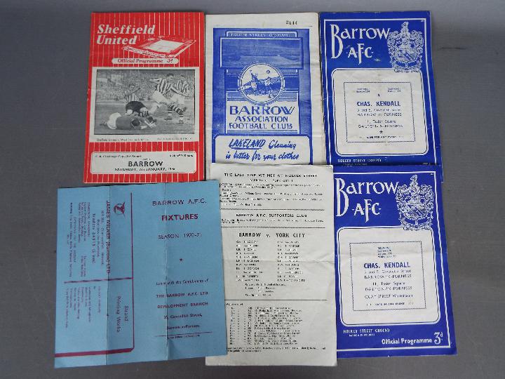 Barrow AFC Football Programmes.