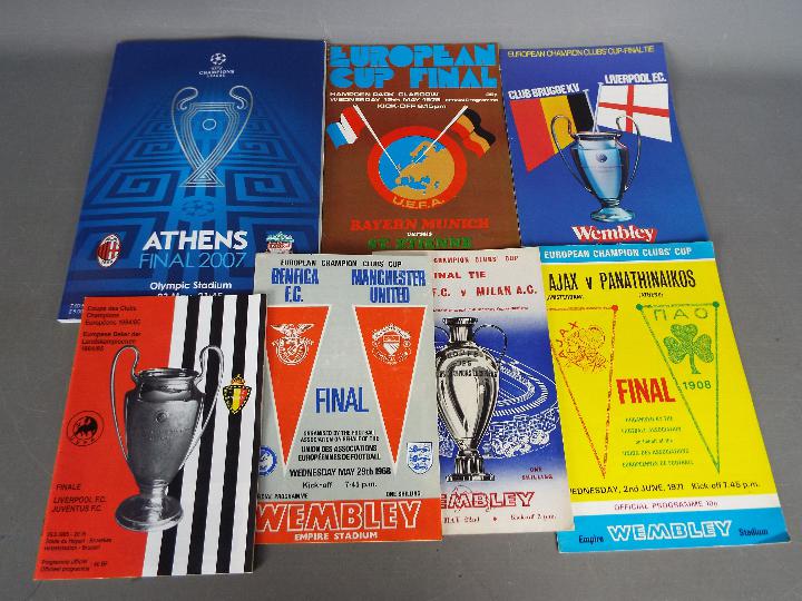 Football Programmes. European Cup / Champions League Finals.