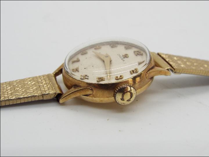 A lady's 9ct gold cased Omega wristwatch with replacement bracelet, - Image 2 of 4