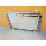 An Art Deco bevelled wall mirror, approximately 49 cm x 74 cm.