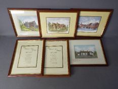 John Platts - four watercolours by John Platts depicting various UK scenes,