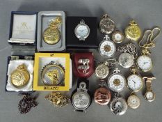 A collection of modern pocket watches, watch chains and similar.