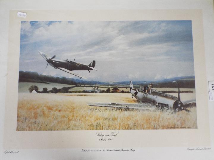 Four aviation related prints comprising 'Victory Over Dunkirk' after Robert Taylor, - Image 4 of 5