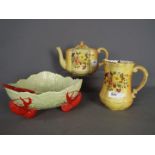 Carlton Ware - A vintage Carlton Ware 'Lobster' salad bowl and servers and two further pieces of