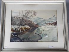 A large framed watercolour, titled verso Snowdon from Nantlle, signed lower right William Selwyn,