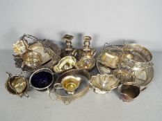An assortment of various plated ware.