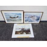 Three aviation related prints comprising 'V-Victor' after Robert Taylor,