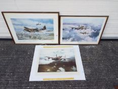 Three aviation related prints comprising 'V-Victor' after Robert Taylor,