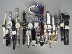 A collection of modern wristwatches and similar, lady's and gentleman's.