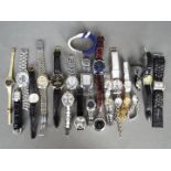 A collection of modern wristwatches and similar, lady's and gentleman's.