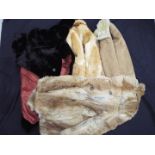 A box of fur coats and similar to include Nairn Dunbar and L'Homme Moderne.