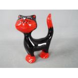 Lorna Bailey - a Lorna Bailey black and red cat entitled Precious, 11.5 cm.