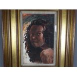 James S Davis DA, PAI, RSW (Scottish), portrait of a young Spanish girl, signed lower centre,