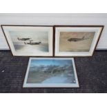 Three aviation related prints comprising 'Memorial Flight' after Robert Taylor,