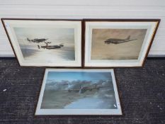 Three aviation related prints comprising 'Memorial Flight' after Robert Taylor,