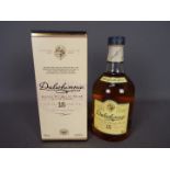 A bottle of Dalwhinnie 15 Year Old single malt whisky, 43% ABV, 70cl, contained in carton.